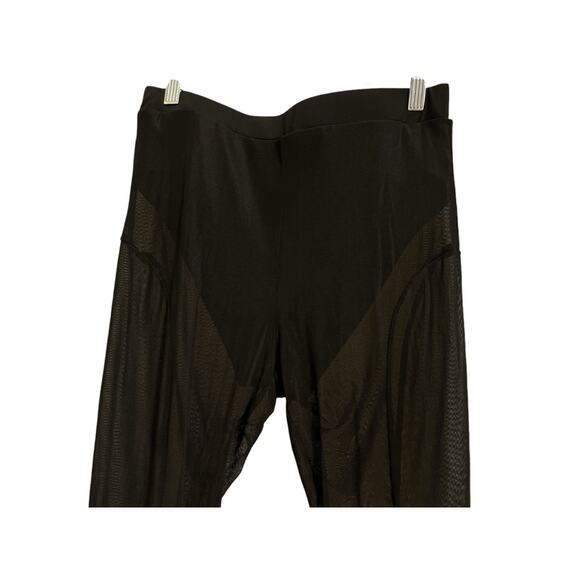 Panty lined Sheer Mesh Black Leggings - Picture 3 of 6